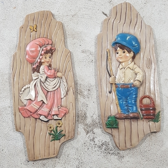 1970s Kitsch Handpainted Ceramic Wall Decor - Picture 9 of 9